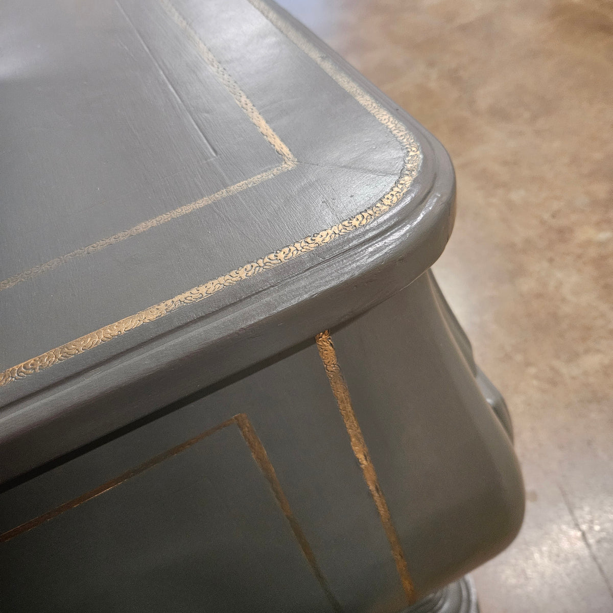 Refinished gray Bombay chest