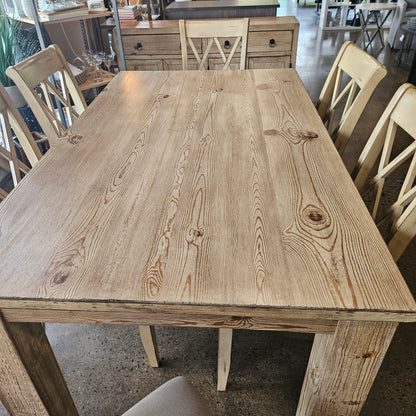 Rustic Dining Set with 8 chairs and buffet