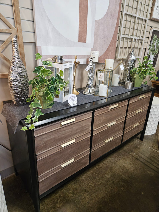Refinished Black Buffet/Sideboard/Dresser