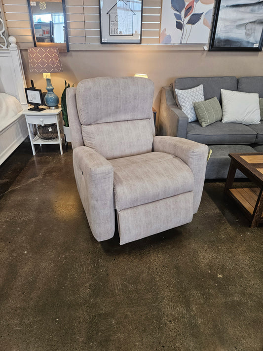 Cream Power Swivel Recliner