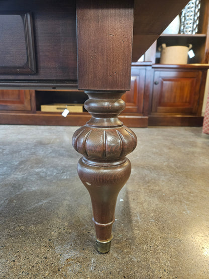 Ethan Allen dark wood coffee table w/ drawer