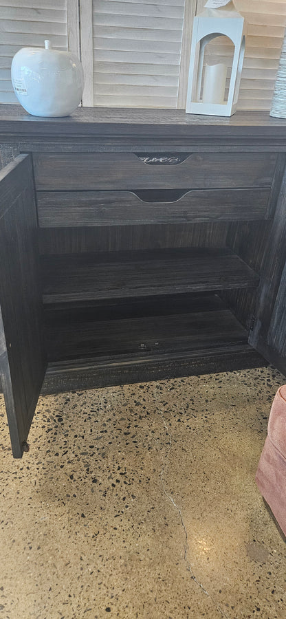 Rustic dark wood sideboard/server