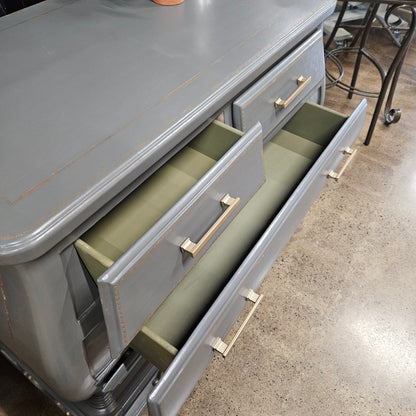 Refinished gray Bombay chest