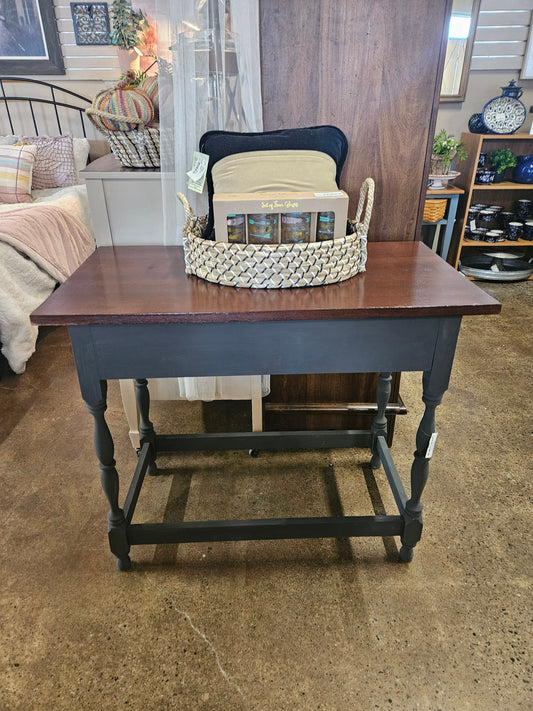 Blue Painted Accent Table