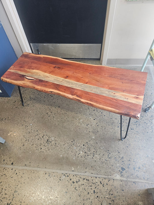 Wood and Metal Bench