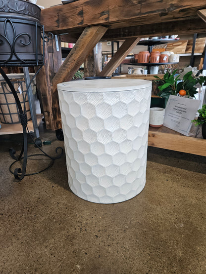 Cream Metal Accent Indoor/Outdoor Table