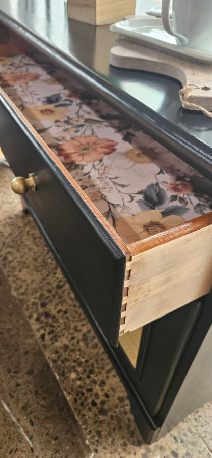 Refinished black buffet/dresser