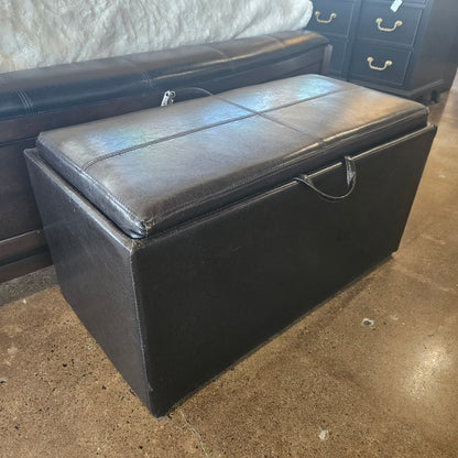 Black Storage Ottoman