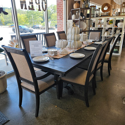 Coaster Black Dining Table w/ 8 chairs