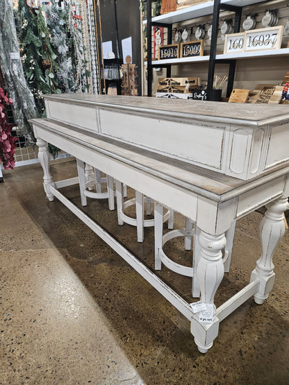 Liberty Furniture Bar Table with 3 Stools (4 piece set)