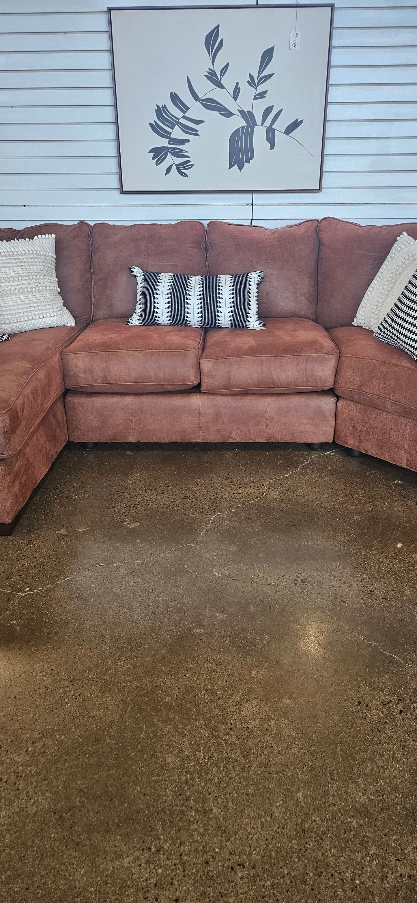 Ashley chestnut brown sectional