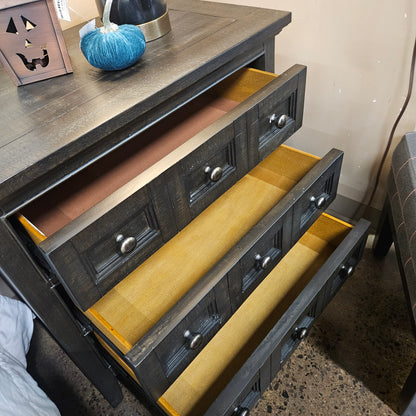Black/brown nightstand (NEW Model Home)