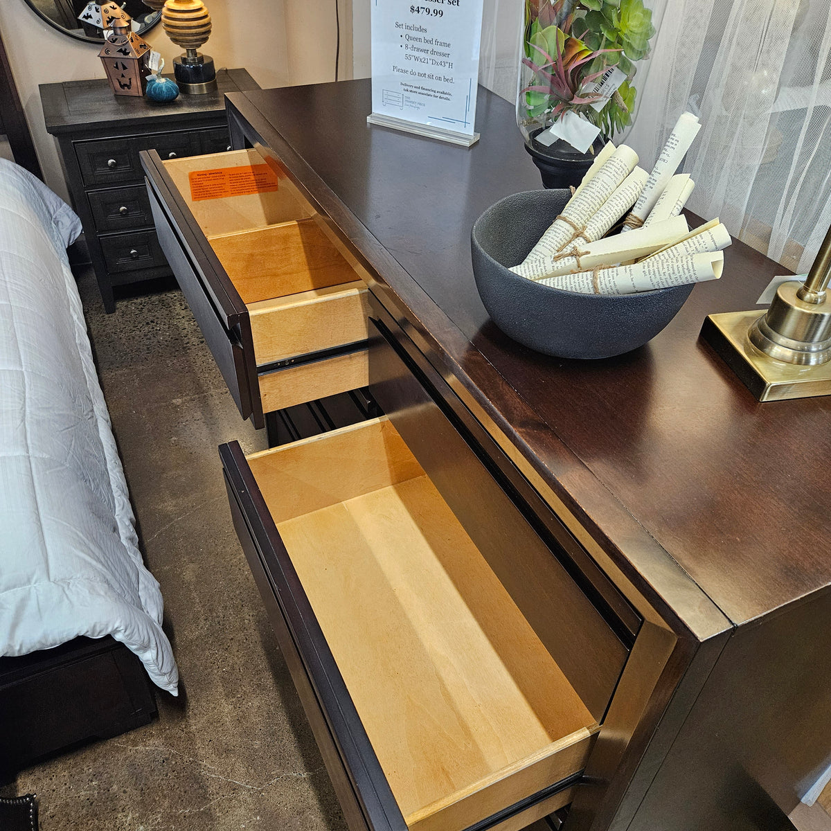Legacy Furniture queen bed and dresser set