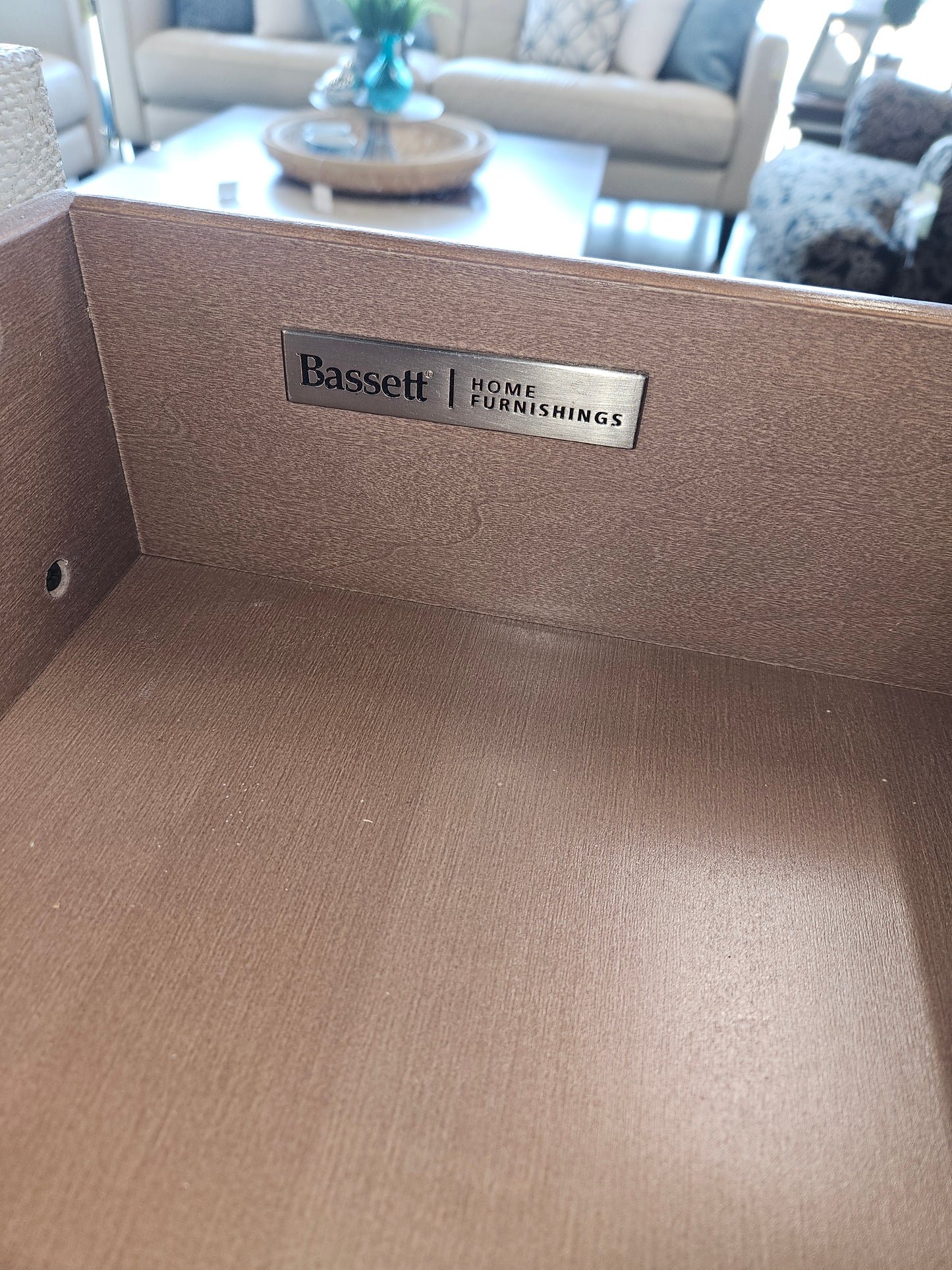 Raffia 5 drawer chest
