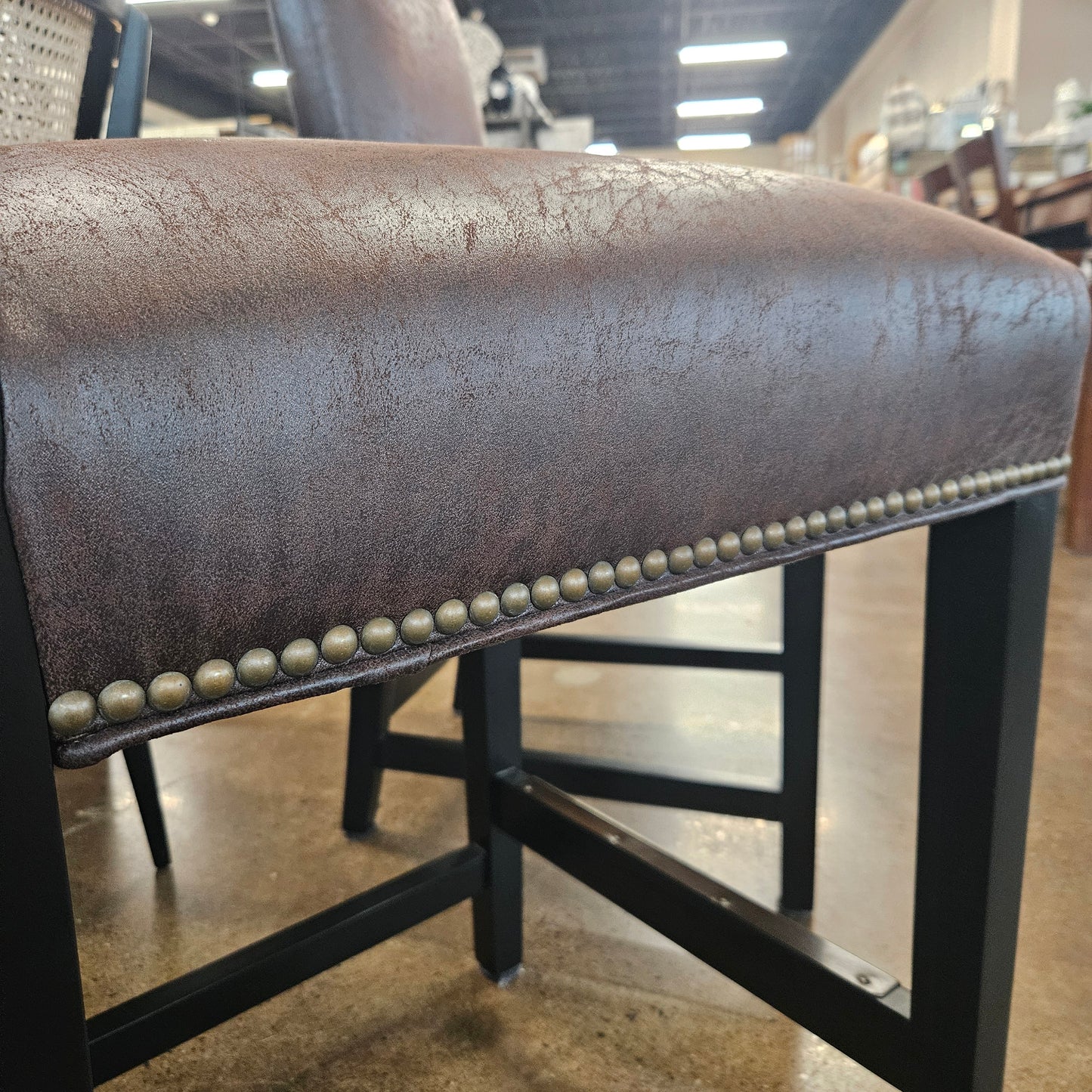Arhaus Faux Leather Counter Stool (Setof2)