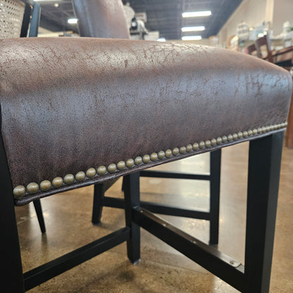 Arhaus Faux Leather Counter Stool (Setof2)