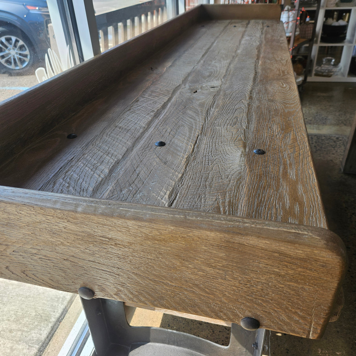 Arhaus light wood sideboard with storage