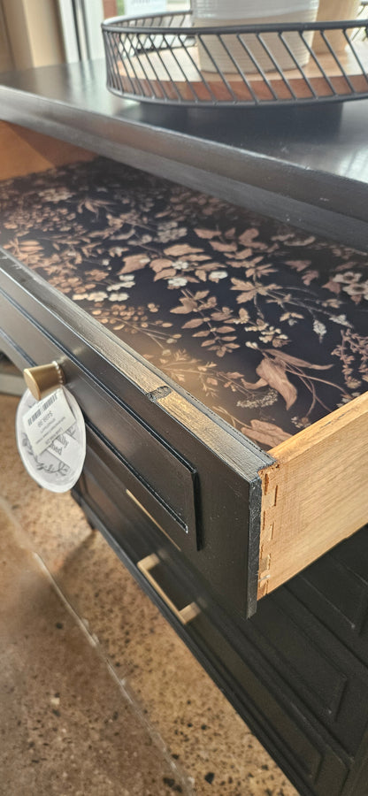 Refinished black 5 drawer dresser