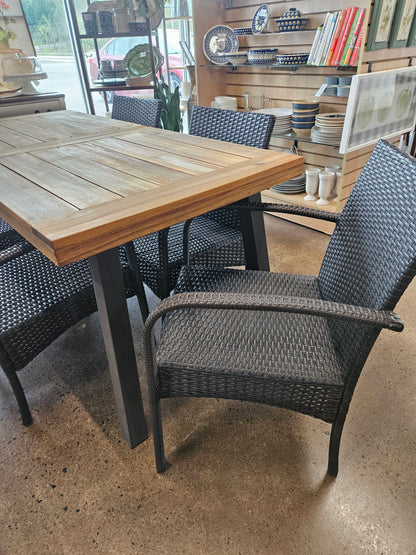 Outdoor dining set with wicker chairs(Model Home)