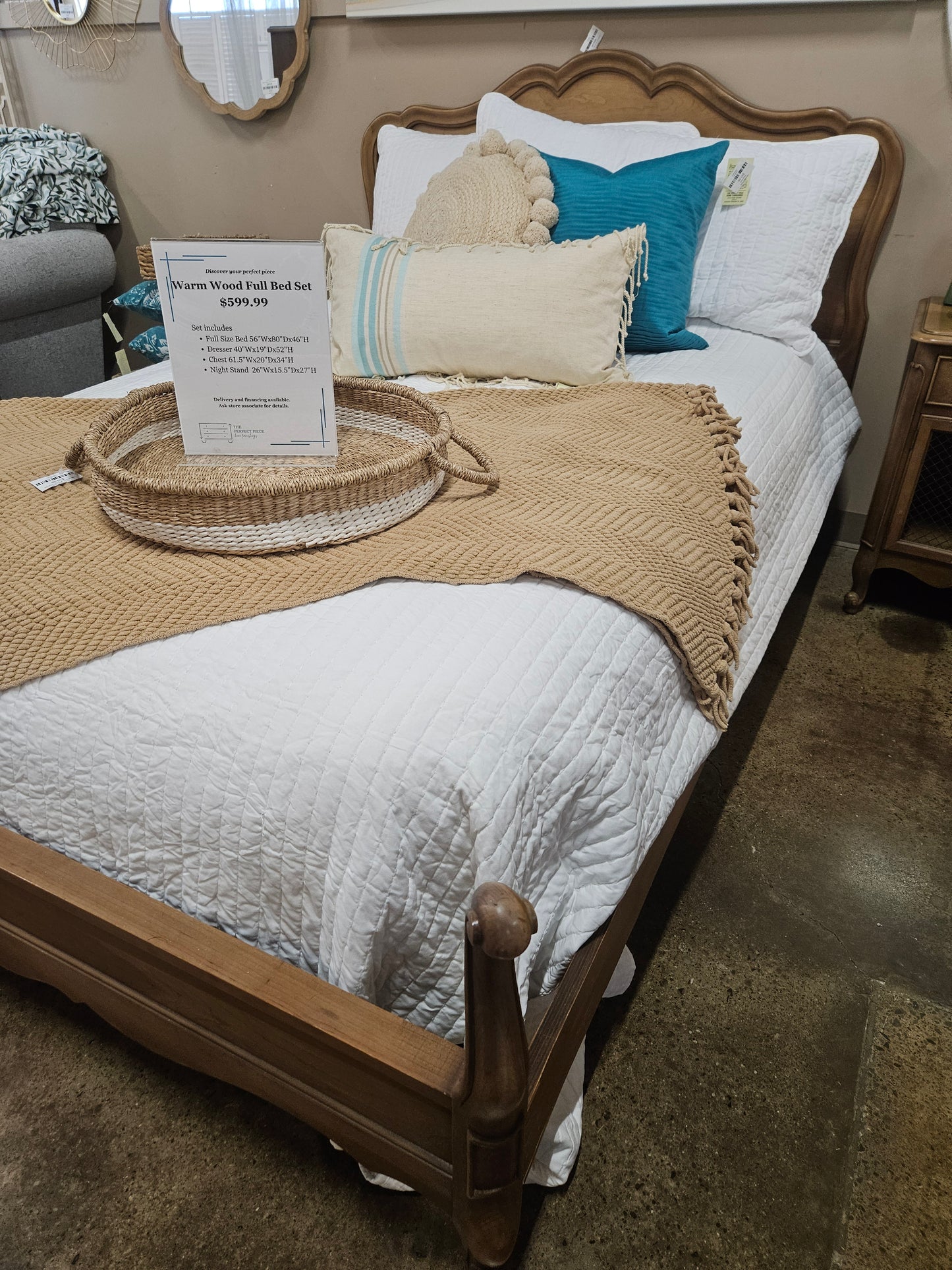 Warm Wood Full Bedroom Set