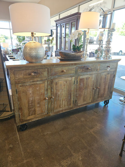 Mango Wood Storage Console Unit