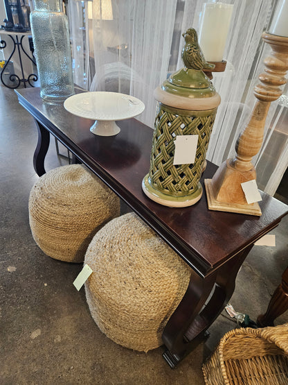 Dark Console Table W/Curved Legs