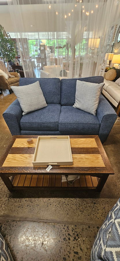 Johnathan Louis blue love seat