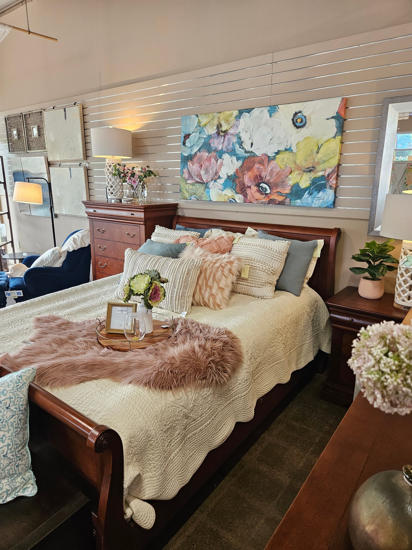 Collezione Europa queen wood bed set