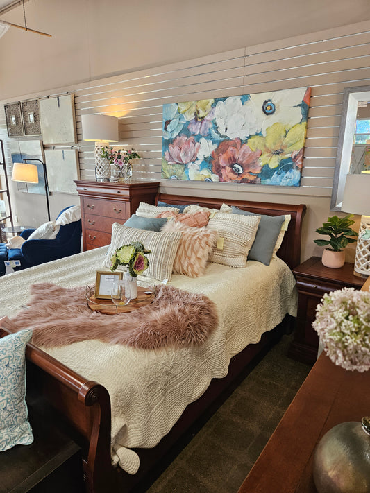 Collezione Europa queen wood bed set