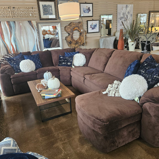 England Furniture Modular Brown Sectional