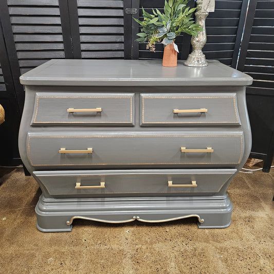 Refinished gray Bombay chest