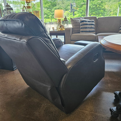 Brown leather-like recliner