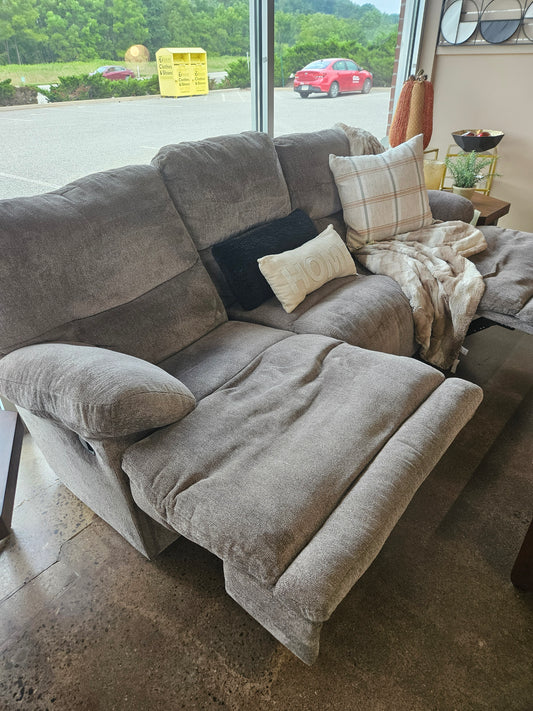 Dark Neutral Reclining Sofa