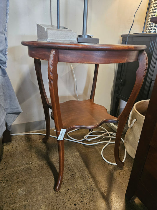 Round Wood Accent Table