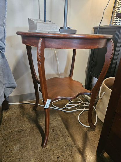 Round Wood Accent Table