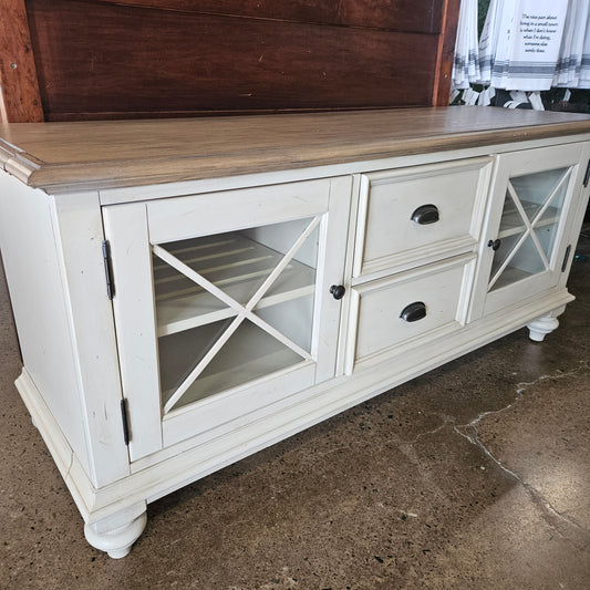 Two Tone 58-in Media Console