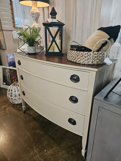 Refinished dresser with casters and lined drawers