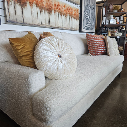 Highland House cream boucle sofa