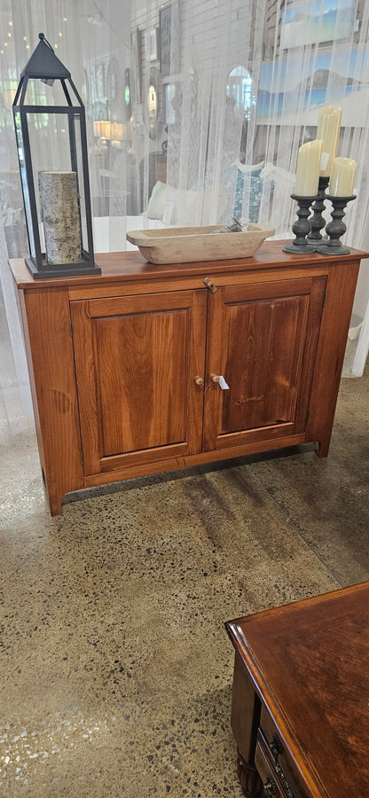Wooden console/cabinet with shelves