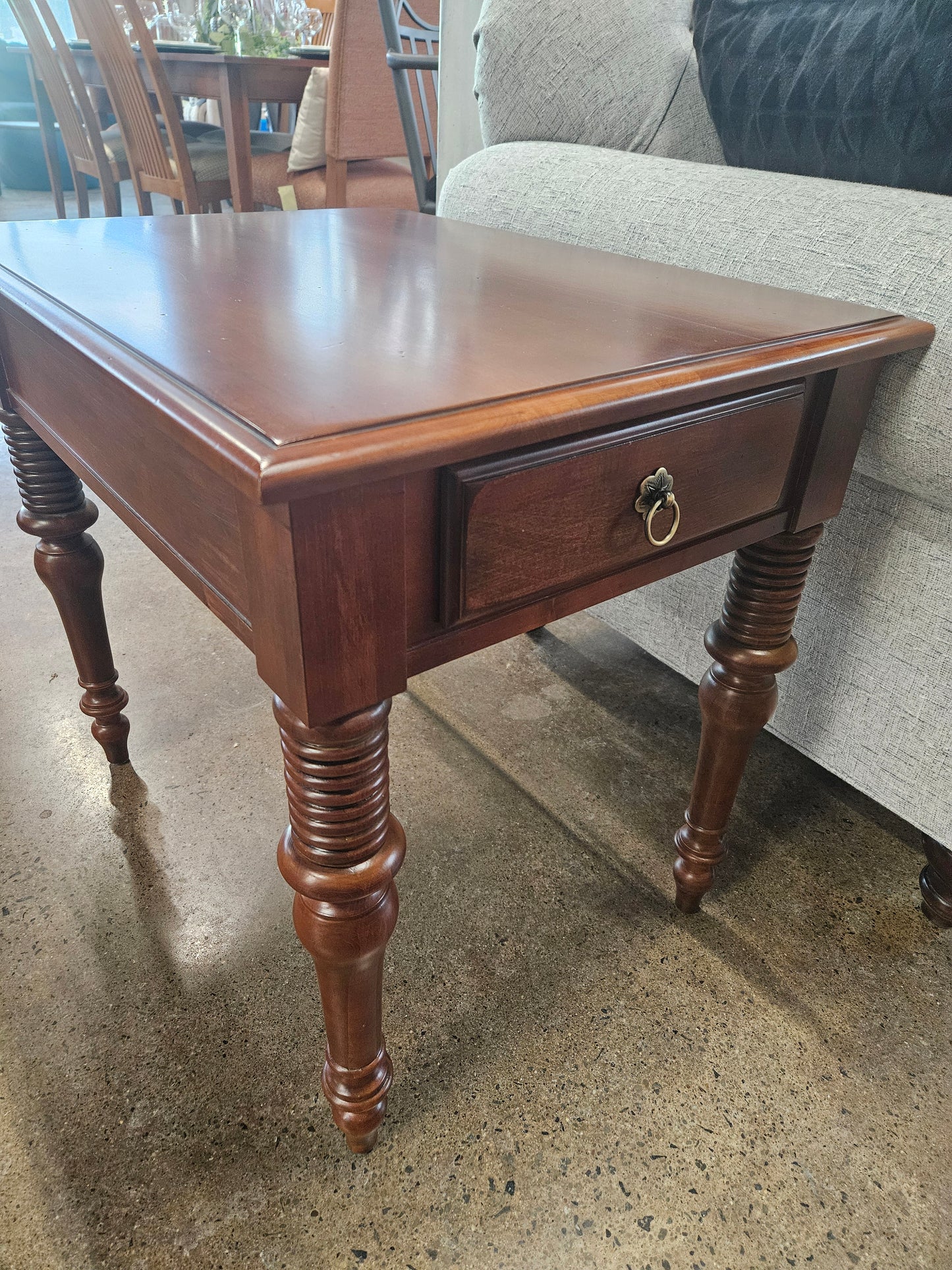 Ethan Allen dark wood end tables (setof2)