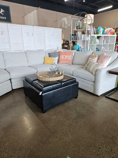Grey tweed sectional