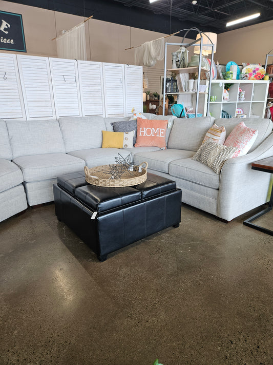 Grey tweed sectional