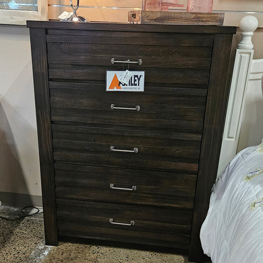 Ashley dark wood chest of drawers