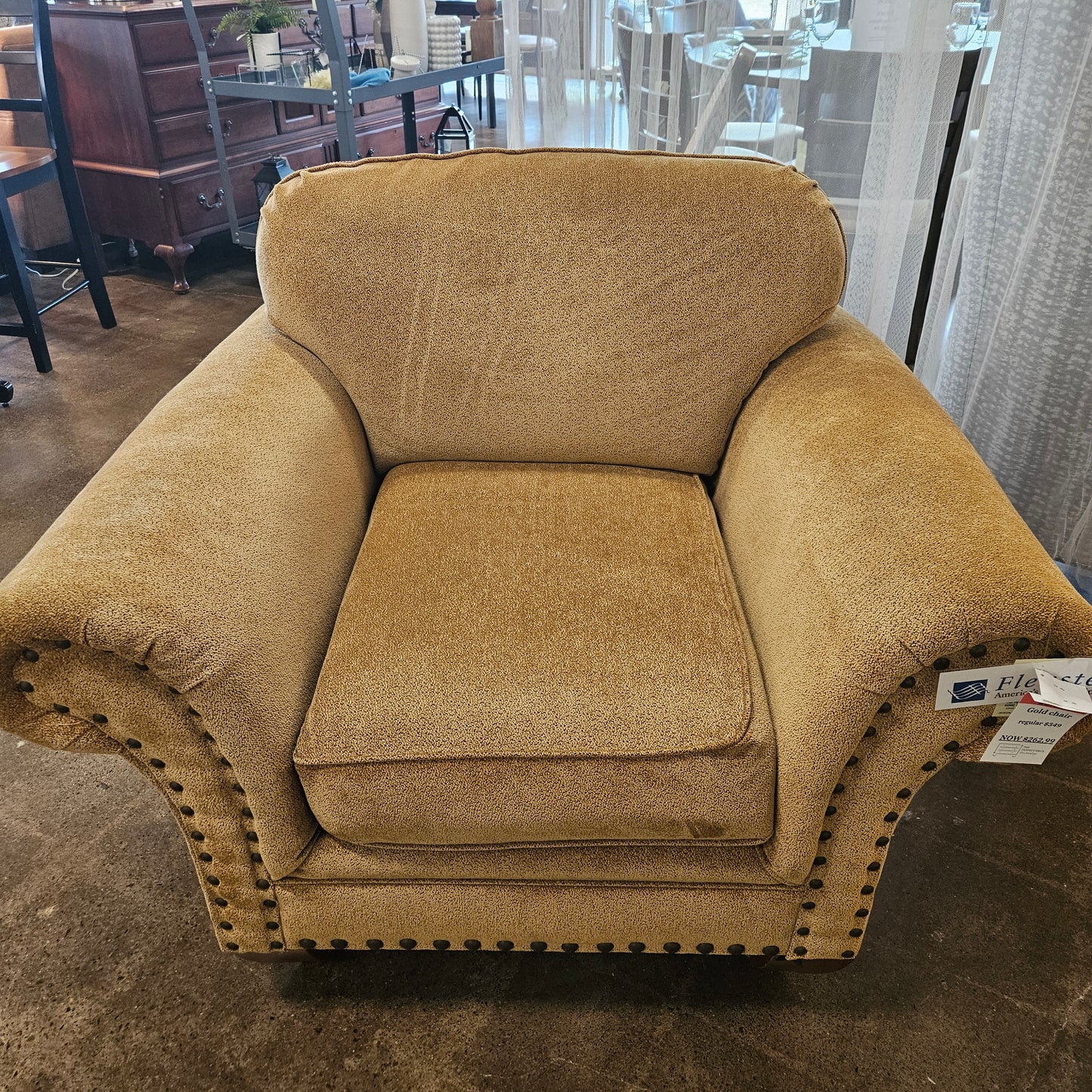 Flexsteel Goldenrod Nail head Trimmed Chair