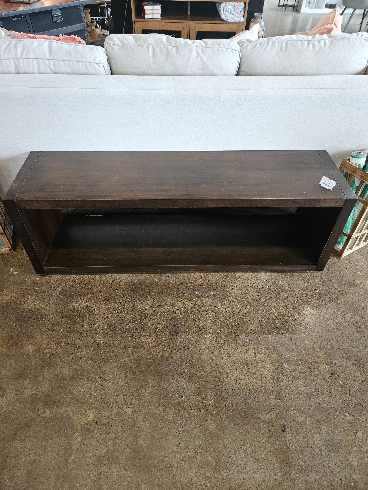 Solid Wood Open Storage Bench