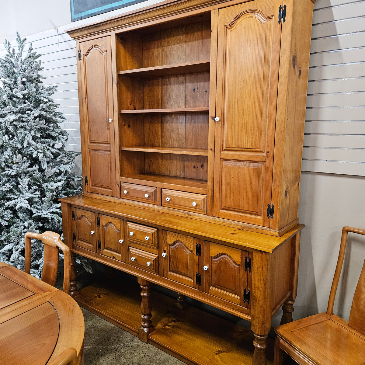 Honey Wood Farmhouse Hutch