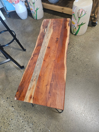 Wood and Metal Bench
