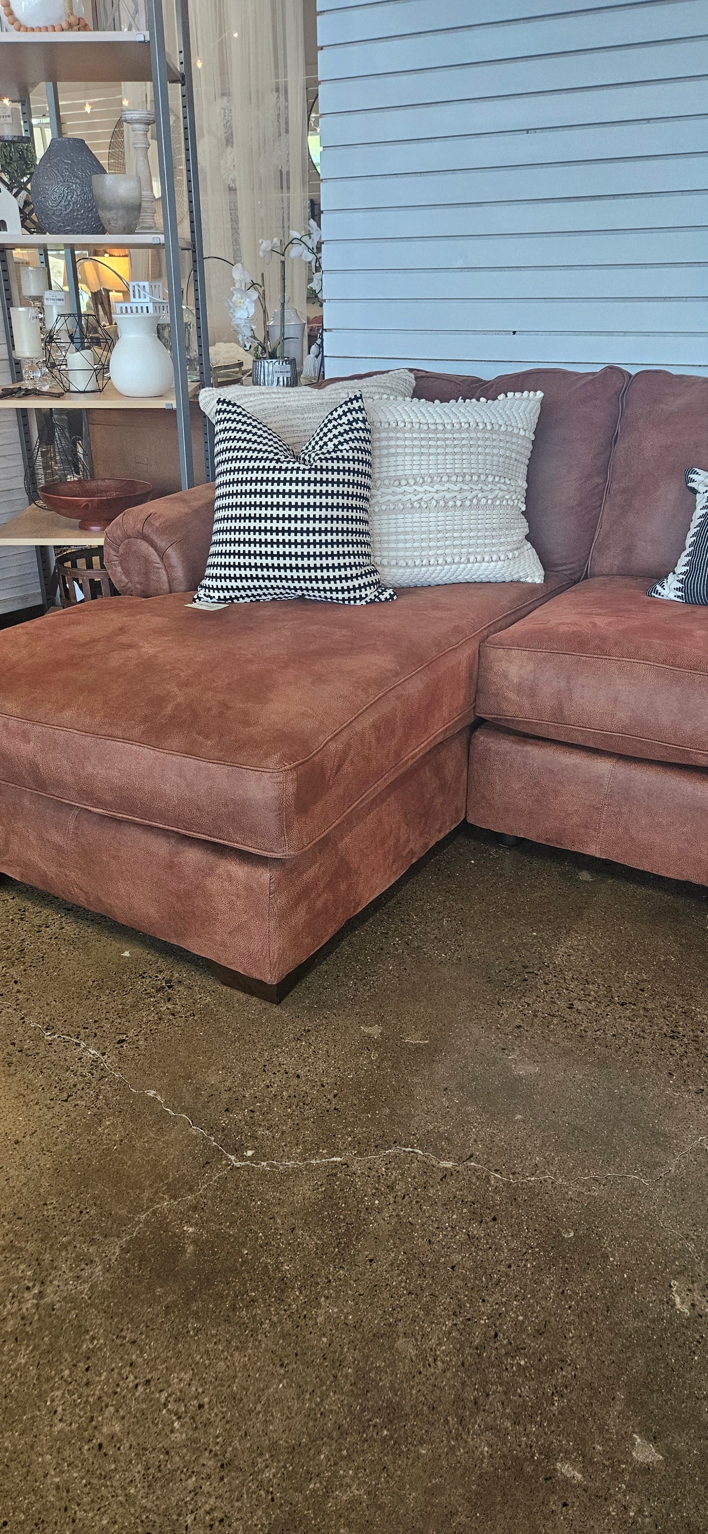 Ashley chestnut brown sectional