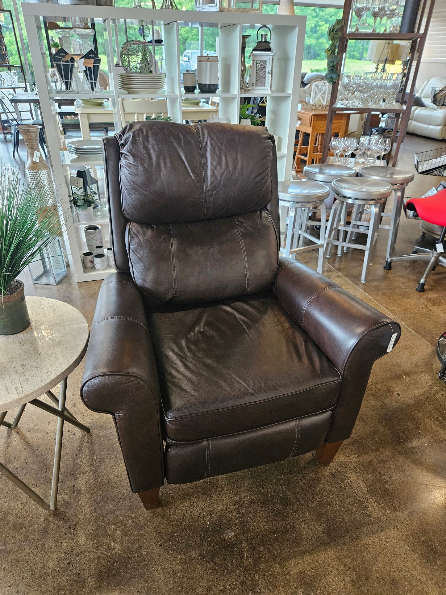 England Hi-Leg Leather Recliner