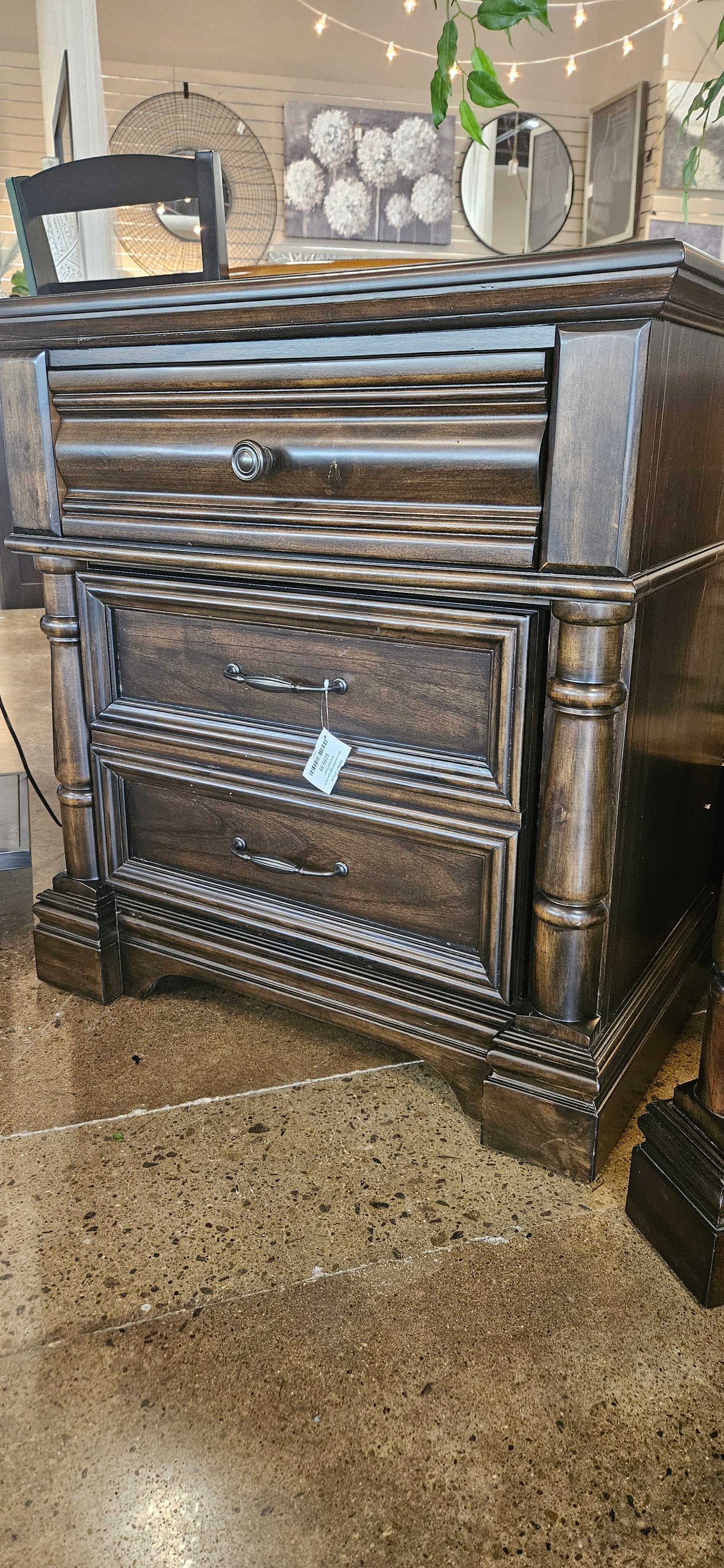 Dark wood look night stand NEW
